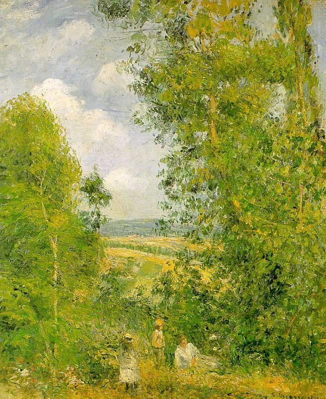 Camille Pissaro Resting in the Woods at Pontoise China oil painting art